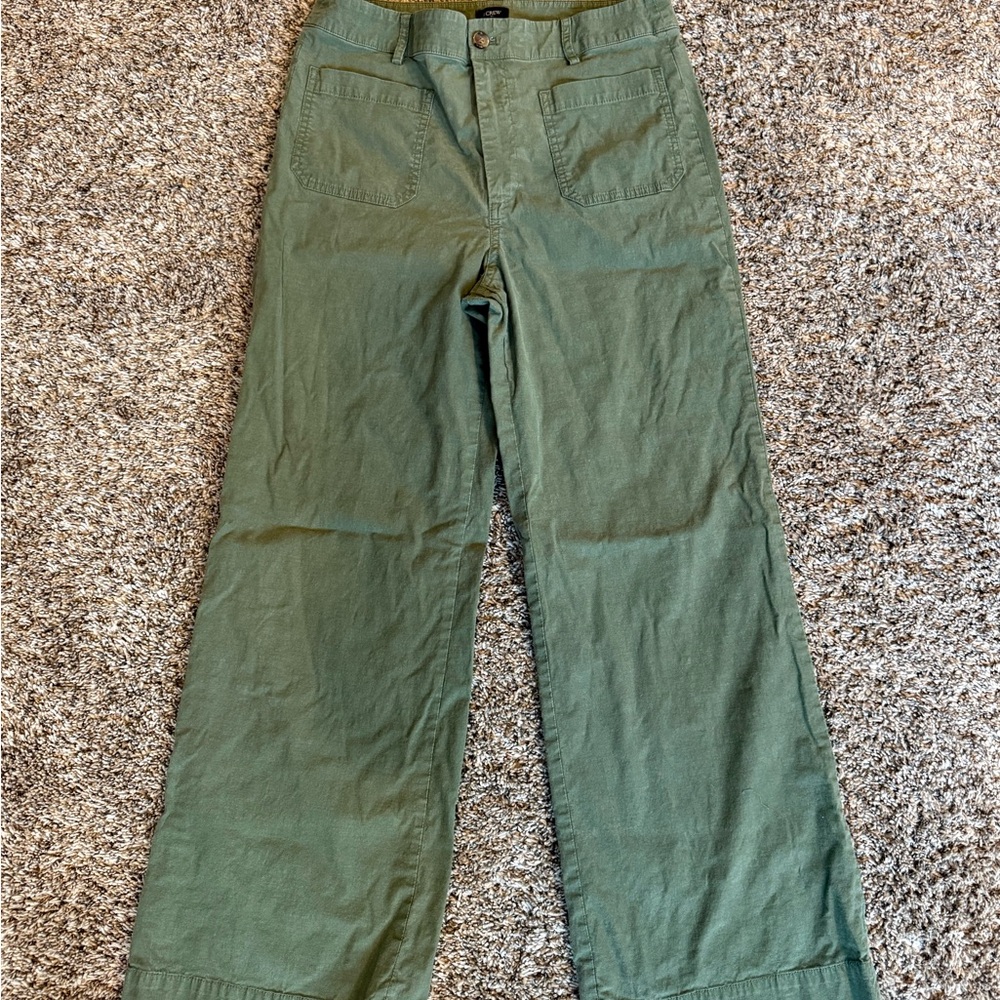J. Crew Factory Green Wide Leg Pants